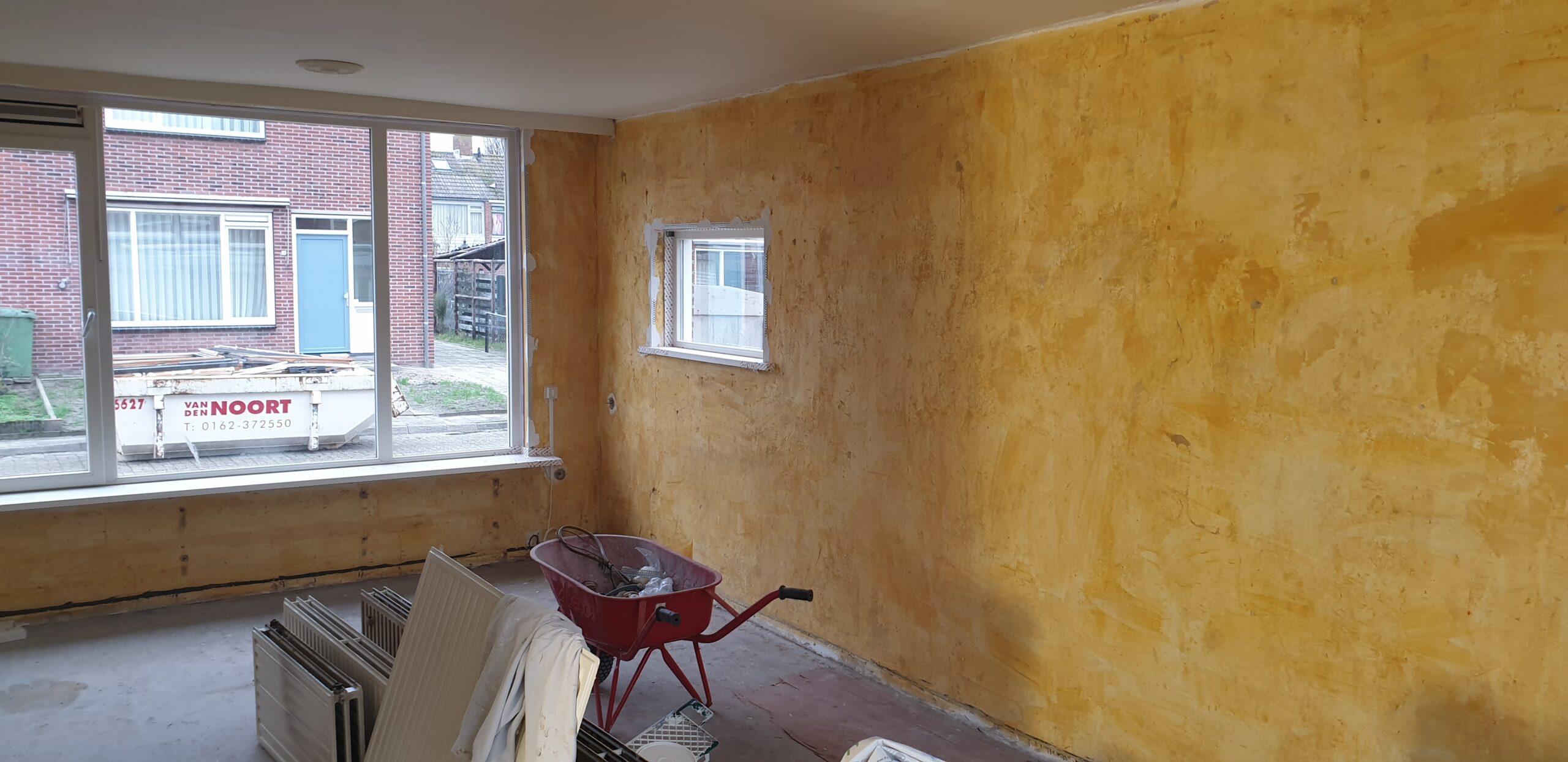 Muur voorbereiding stucadoor